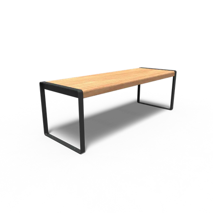 Tuintafel Garapa Hardhout 230x79x75 cm - Gecoat Staal