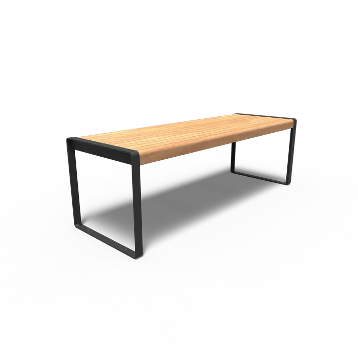 Tuintafel Garapa Hardhout 230x79x75 cm - Gecoat Staal