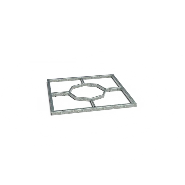 Griglia per alberi, telaio quadrato 1200 x 1200 x 50 mm - Acciaio zincato