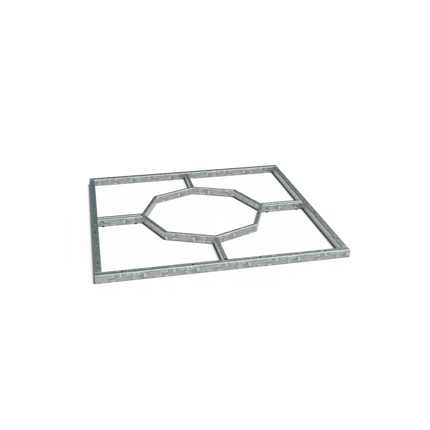 Cadre de grille à arbres carré 1490 x 1490 x 50 mm - acier galvanisé