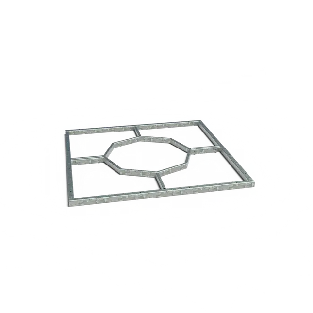 Griglia per alberi, telaio quadrato 1490 x 1490 x 50 mm - Acciaio zincato