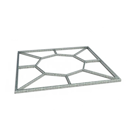Rama kraty na drzewo kwadratowa 1950 x 1950 x 50 mm - stal ocynkowana
