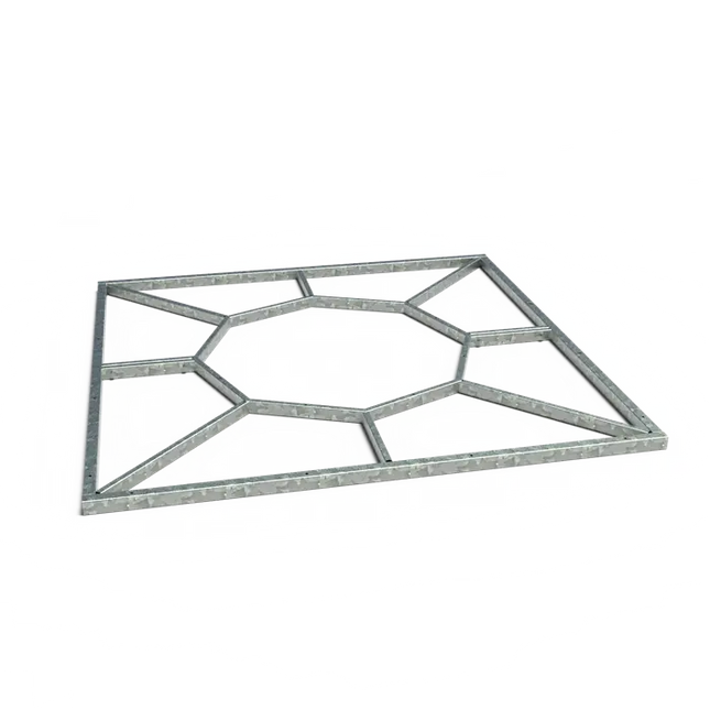 Griglia per alberi, telaio quadrato 1950 x 1950 x 50 mm - Acciaio zincato