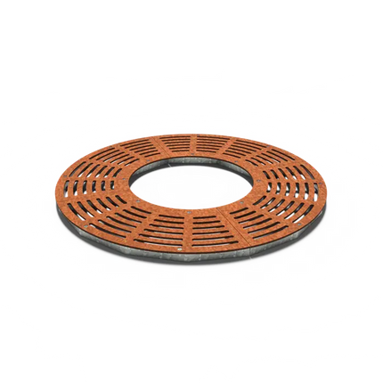 Grille d'arbre ronde en acier Corten 1490 x 10 mm