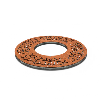 Grille d'arbre ronde en acier Corten 1490 x 10 mm