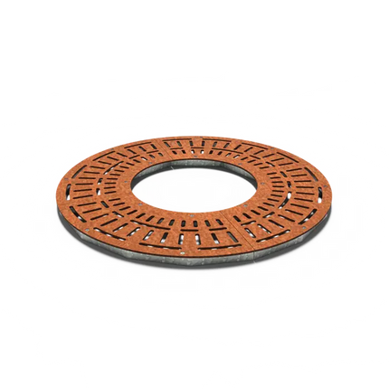 Grille d'arbre ronde en acier Corten 1490 x 10 mm