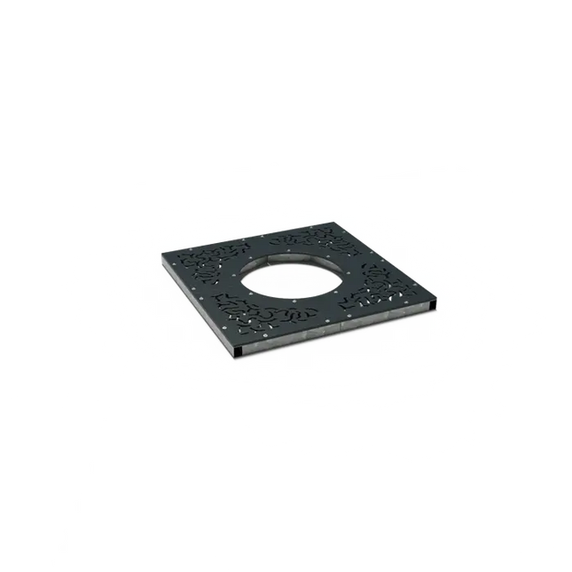 Firkantet stålrist til træer 980 x 980 x 10 mm