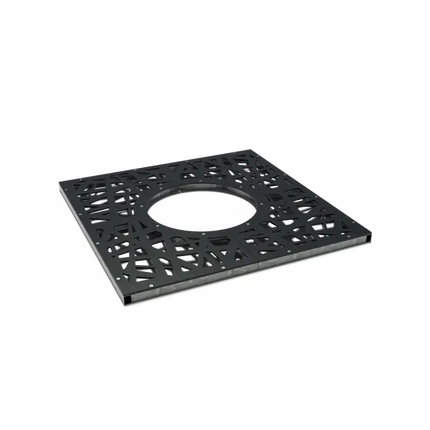 Trädgaller kvadratiskt belagt stål 1490 x 1490 x 10 mm