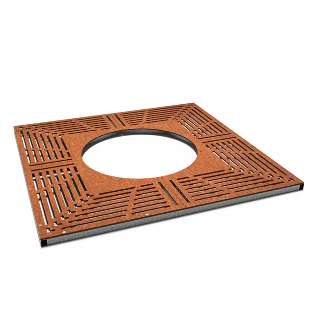 Cortenstaal Boomrooster Vierkant 1950 x 1950 x 10 mm
