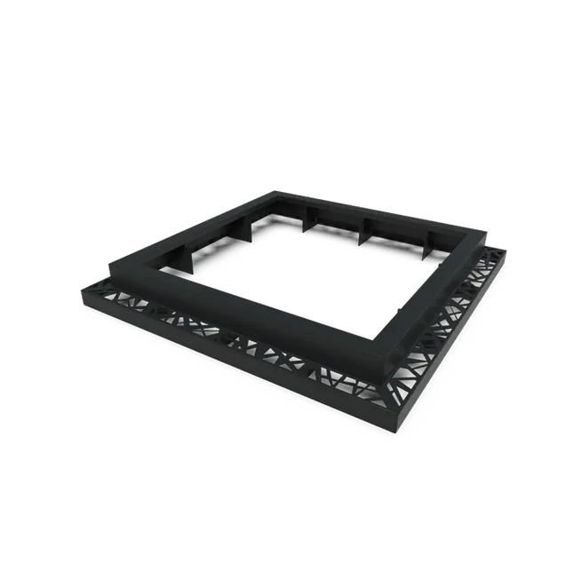 Træspejl Aluminium Firkantet 1490 mm