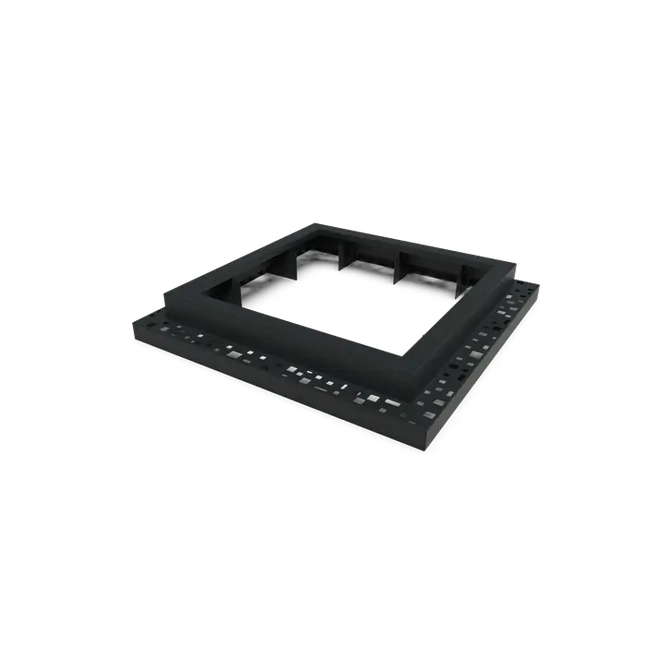 Træspejl Aluminium Firkantet 1200 mm