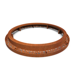 Collection image for: Runder Baumring aus Cortenstahl