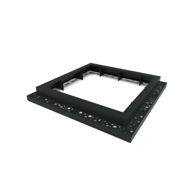 Træspejl Aluminium Firkantet 1490 mm