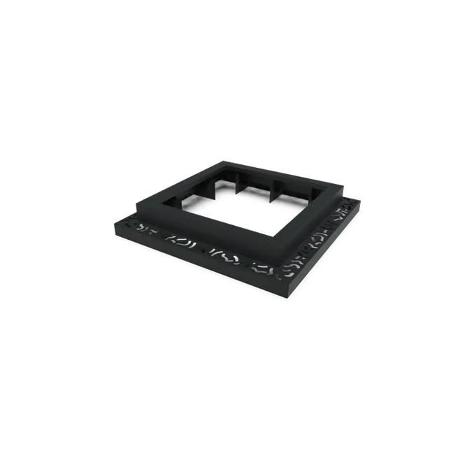 Træspejl Aluminium Firkantet 980 mm