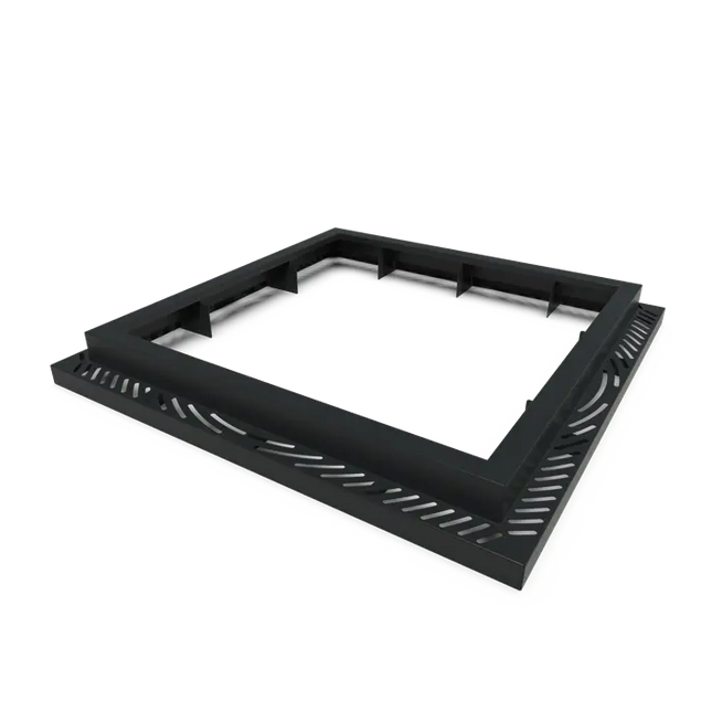 Træspejl Aluminium Firkantet 1800 mm