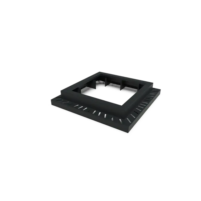 Træspejl Aluminium Firkantet 980 mm