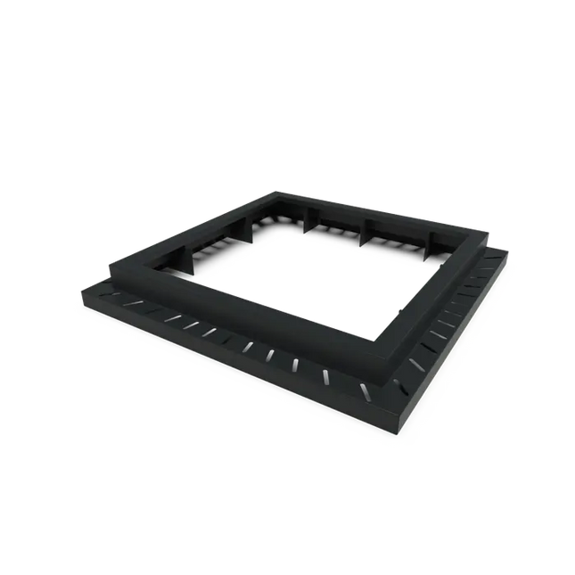 Træspejl Aluminium Firkantet 1490 mm