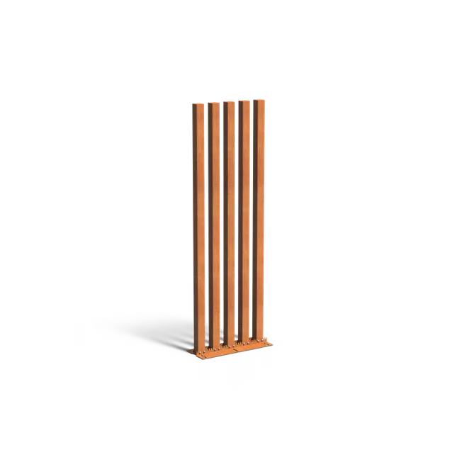 Cortenstaal Palenwand 300 cm | Tuinpaal | Palen