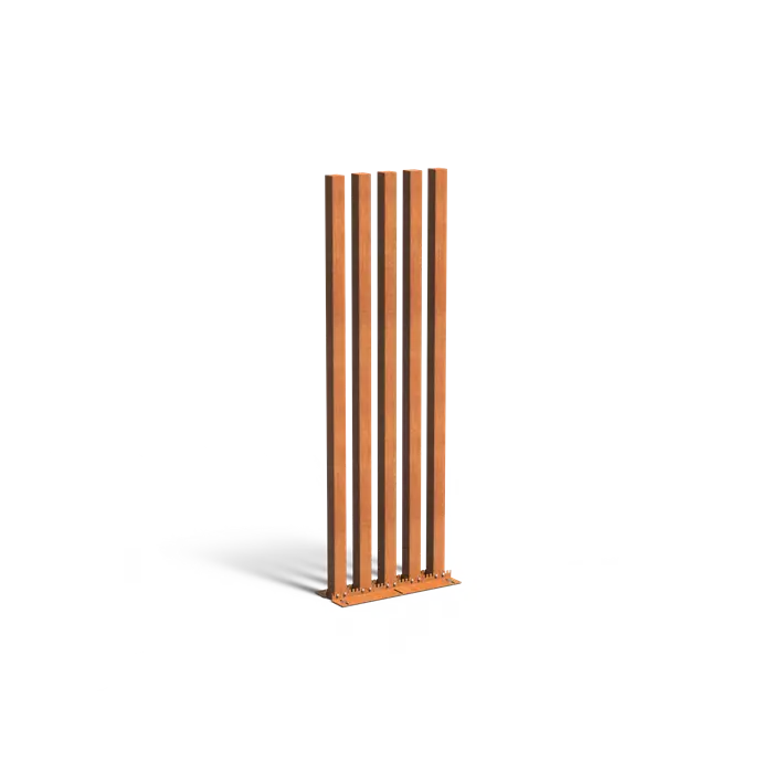 Cortenstaal Palenwand 300 cm | Tuinpaal | Palen