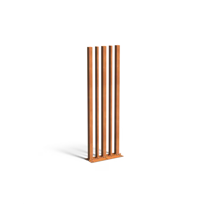 Cortenstaal Palenwand 300 cm | Tuinpaal | Palen