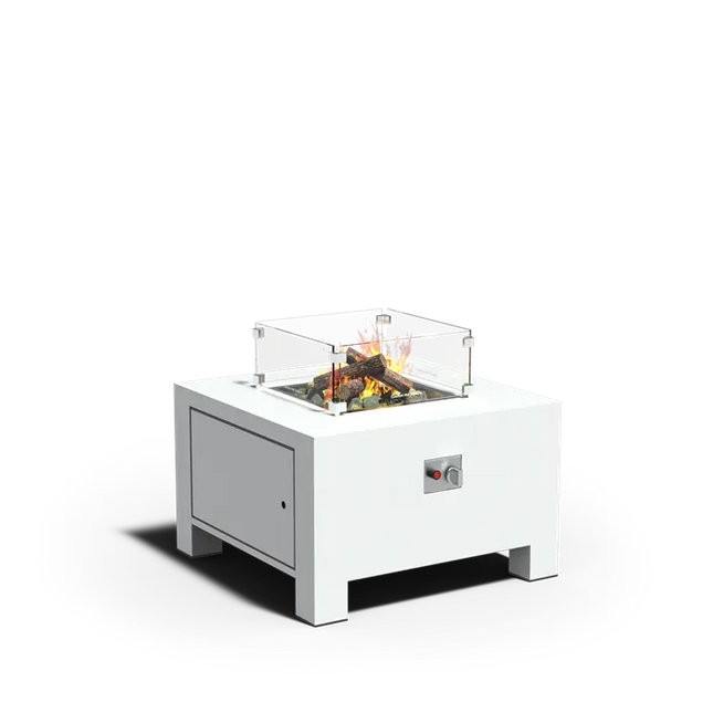 Mesa de fuego para exteriores de 80 x 80 x 50 cm - Chimenea de jardín | Chimenea de exterior
