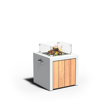 Mesa de fuego para exteriores de 62,9 x 62,9 x 60 cm - Chimenea de jardín | Chimenea de exterior