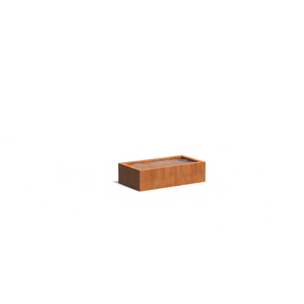 Bassin en acier Corten 150 x 80 x 40 cm