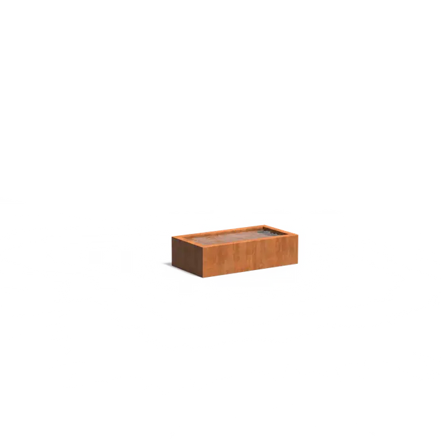 Laghetto in acciaio Corten 150 x 80 x 40 cm