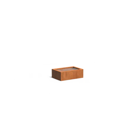 Teichwanne aus Cortenstahl, 120 x 80 x 40 cm