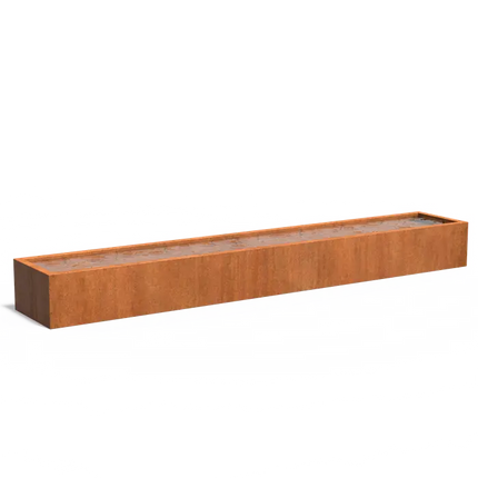 Bassin en acier Corten 600 x 100 x 60 cm