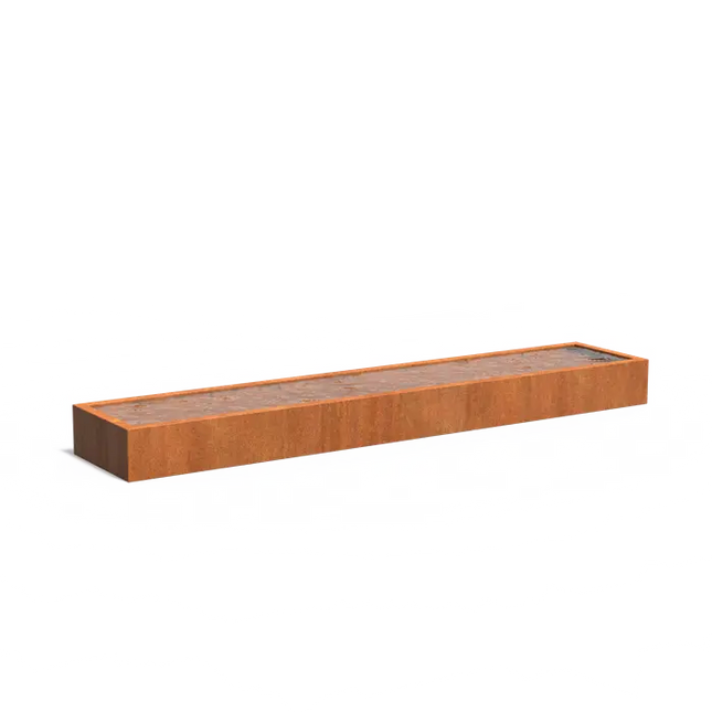 Corten ståldam 500 x 100 x 40 cm dambassin