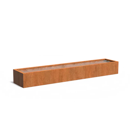 Bassin en acier Corten 500 x 100 x 60 cm