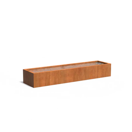 Estanque de acero Corten de 400 x 100 x 60 cm