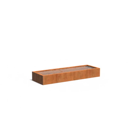 Bassin en acier Corten 300 x 100 x 40 cm