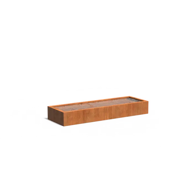 Corten ståldam 300 x 100 x 40 cm dambassin