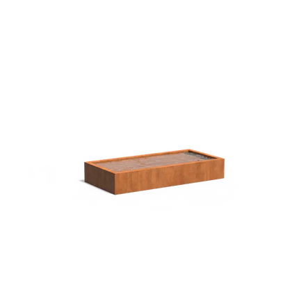 Bassin en acier Corten 250 x 120 x 40 cm