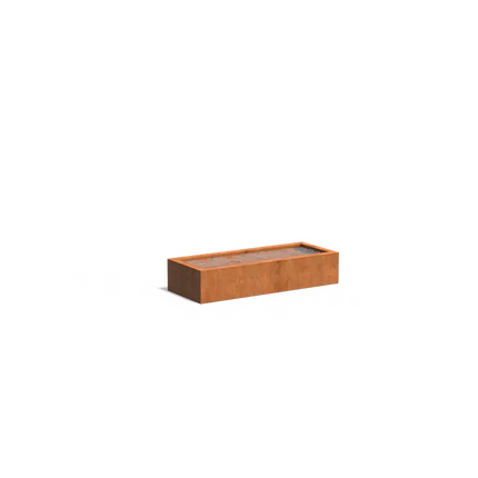 Bassin en acier Corten 200 x 80 x 40 cm