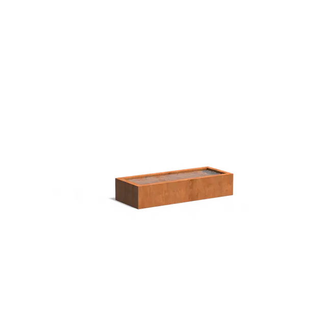 Laghetto in acciaio Corten 200 x 80 x 40 cm
