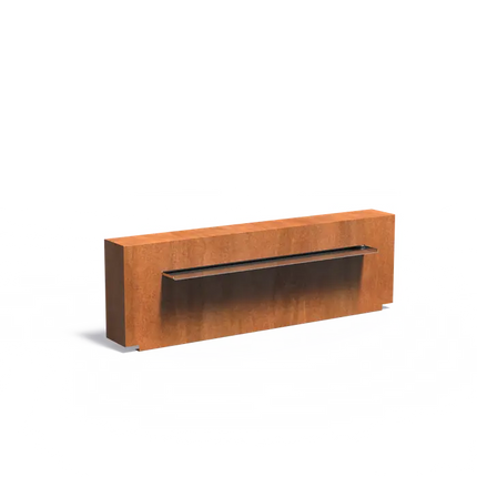 Corten Steel Pond Wall 200 x 25 x 60 cm Waterfall