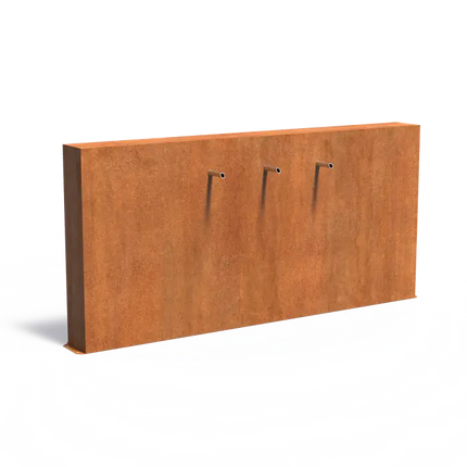 Corten Steel Waterfall 250 x 25 x 120 cm - Pond Wall