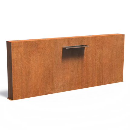 Corten Steel Waterfall 300 x 25 x 120 cm - Pond Wall