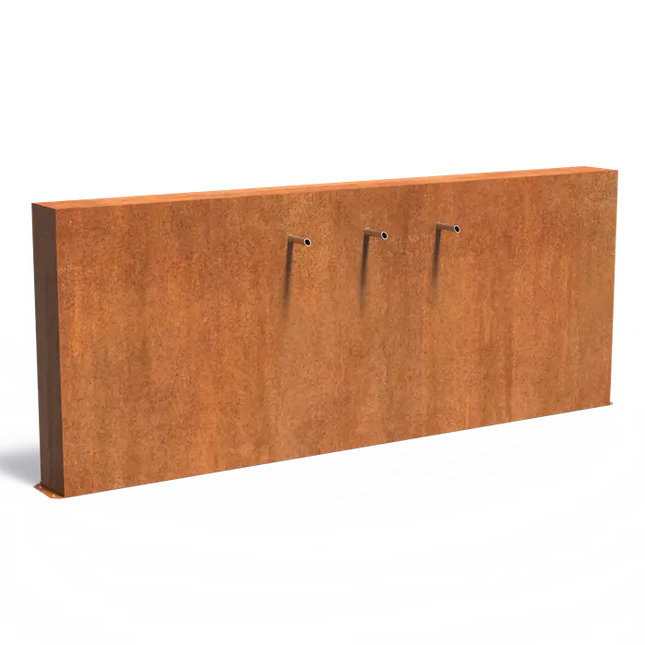 Wasserfall aus Cortenstahl 300 x 25 x 120 cm - Teichwand
