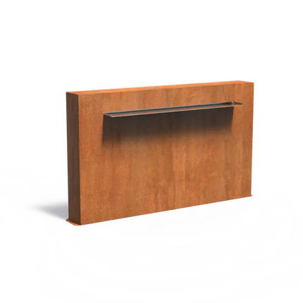 Wasserfall aus Cortenstahl 200 x 25 x 120 cm - Teichwand