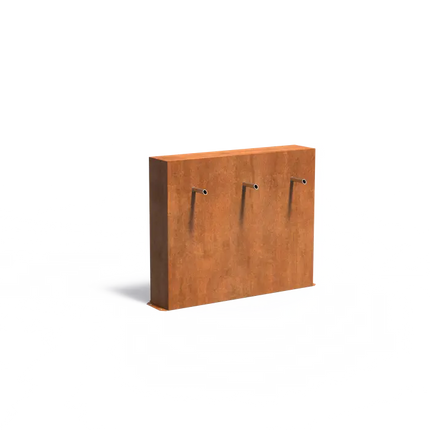 Cascade en acier Corten 120 x 25 x 100 cm - paroi de bassin