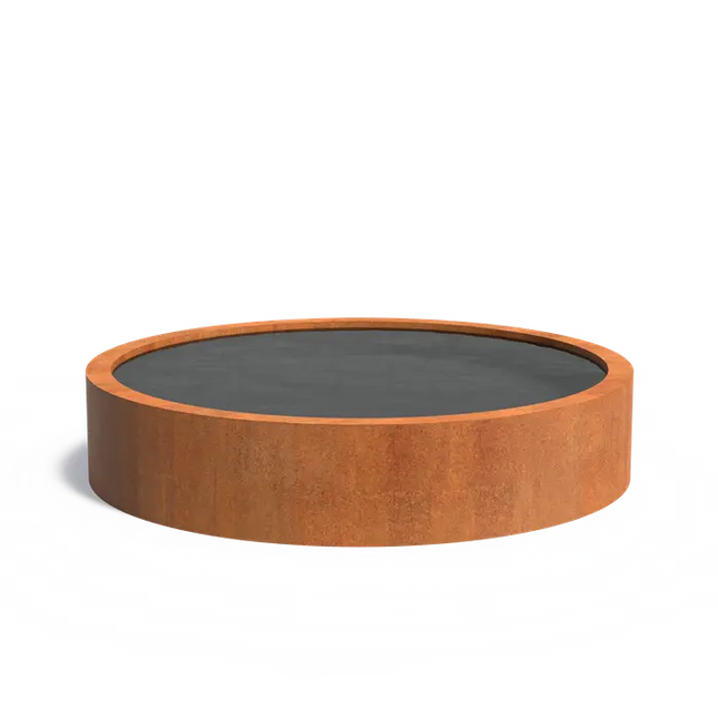 Corten stål rund dam 200 x 40 cm dambassin