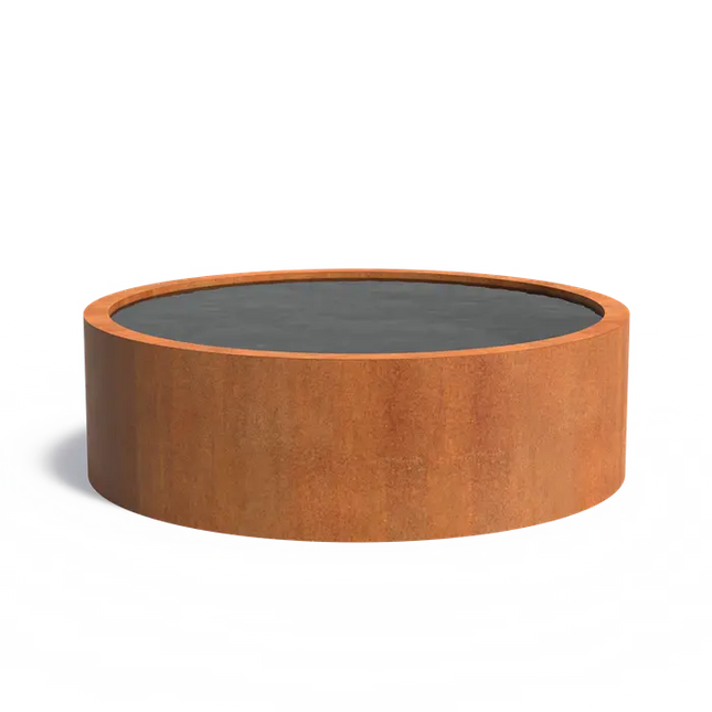 Corten stål rund dam 200 x 60 cm dambassin