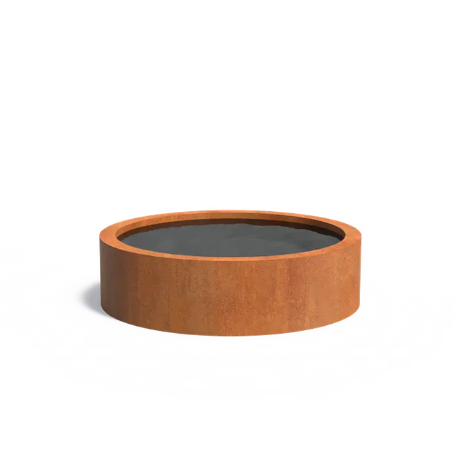 Corten stål rund dam 150 x 40 cm dambassin