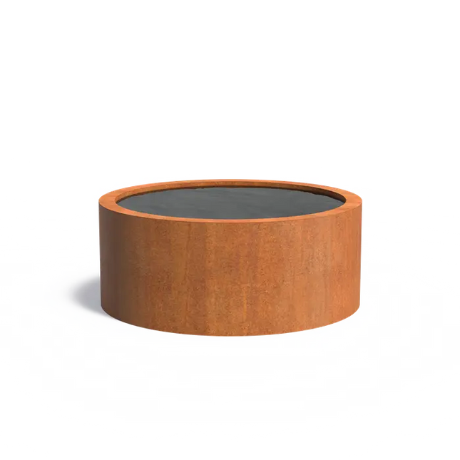 Corten stål rund dam 150 x 60 cm dambassin