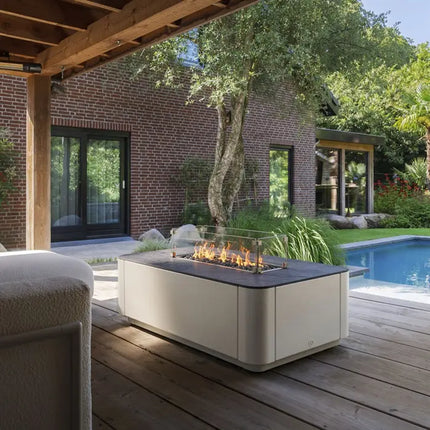 Vuurtafel Rechthoek Ibiza 150 x 80 x 43 cm - Buitenhaard Aluminium