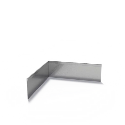 Angolo smussato in acciaio con bordo superiore appiattito 300 x 2 x 100 mm - Curva esterna